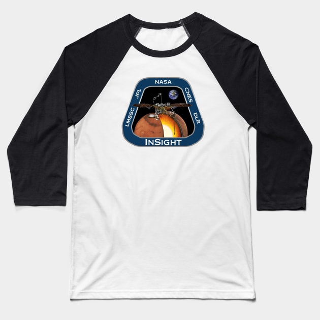 Mars InSight mission patch Baseball T-Shirt by sithluke